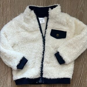 Gymboree fluffy white jacket.